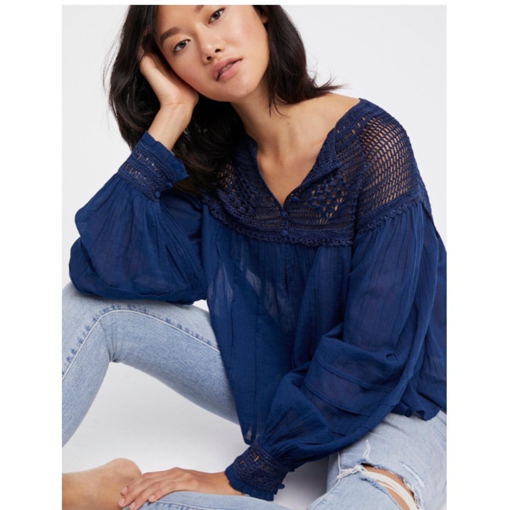 Free People Early Frost Blouse